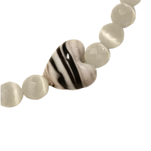 Happy Heart Murano Glass Beaded Bracelet