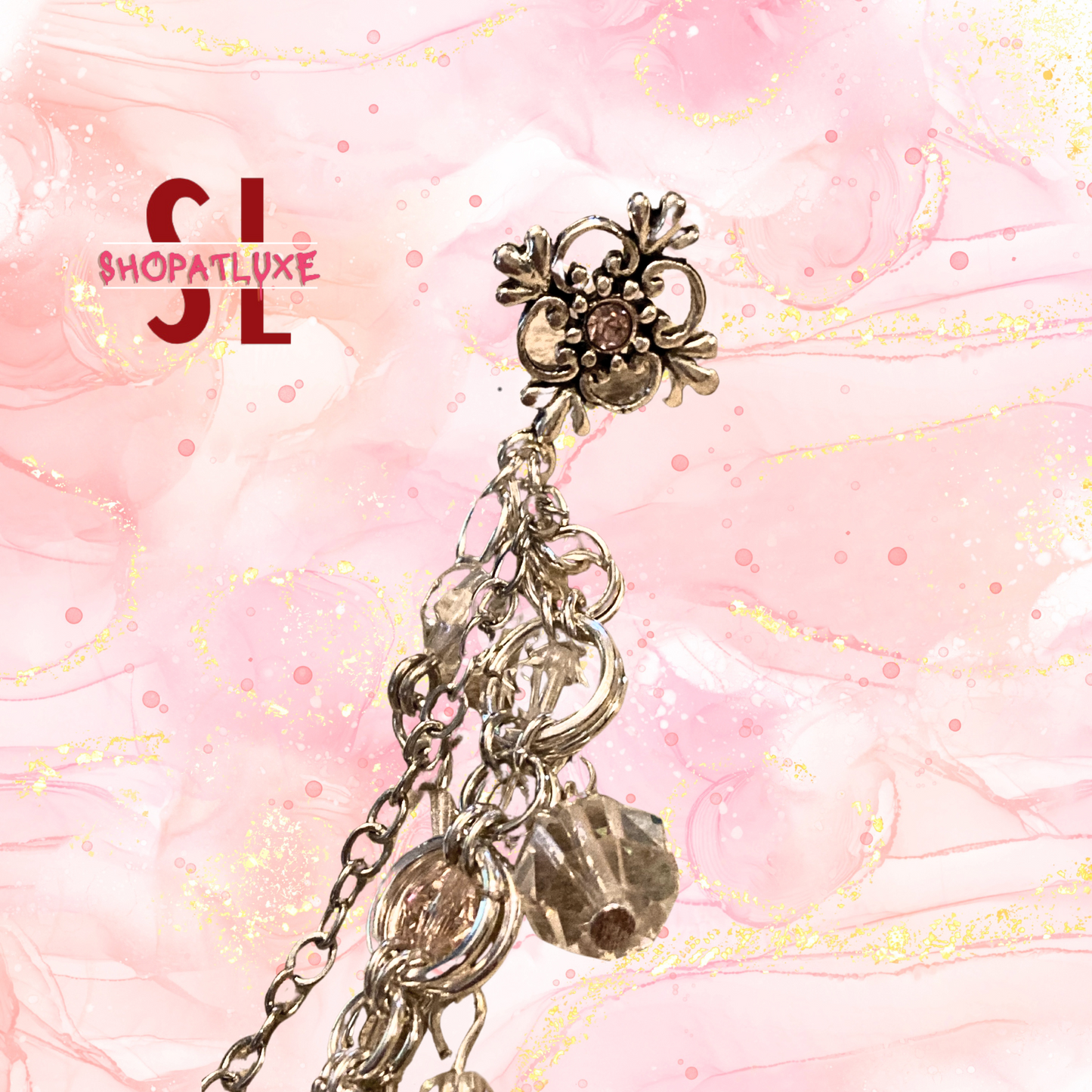 Hearts And Love Chainmail Ear Cuff Earring