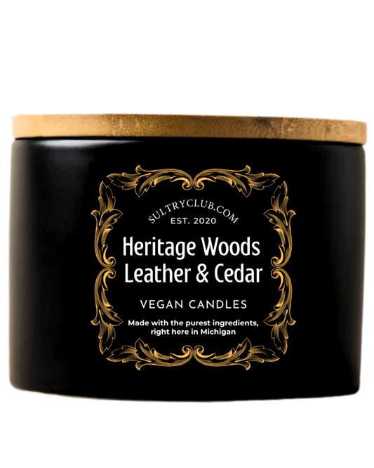 Heritage Woods Reserve (Leather and Cedar) Vegan Candle