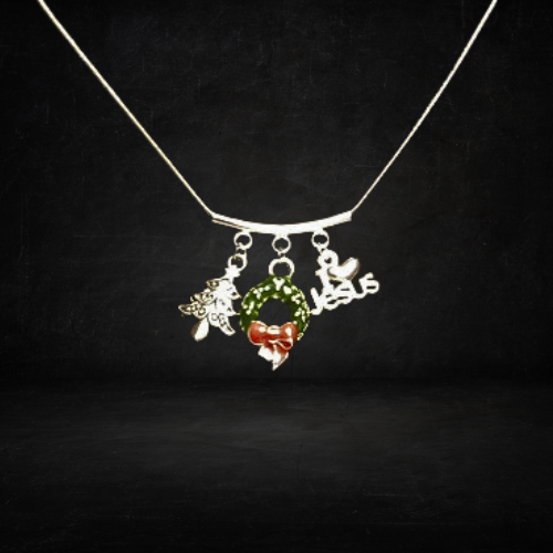 I Love Jesus Christmas Necklace
