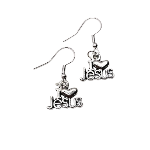 I LOVE JESUS EARRINGS