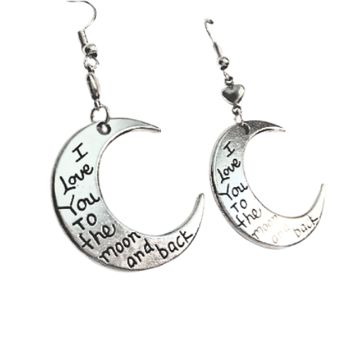 I LOVE YOU TO THE MOON AND BACK EARRINGS