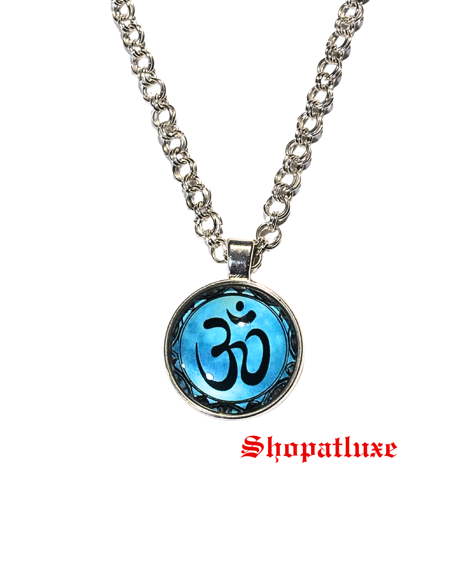 Ohm Pendant With Handwoven Necklace