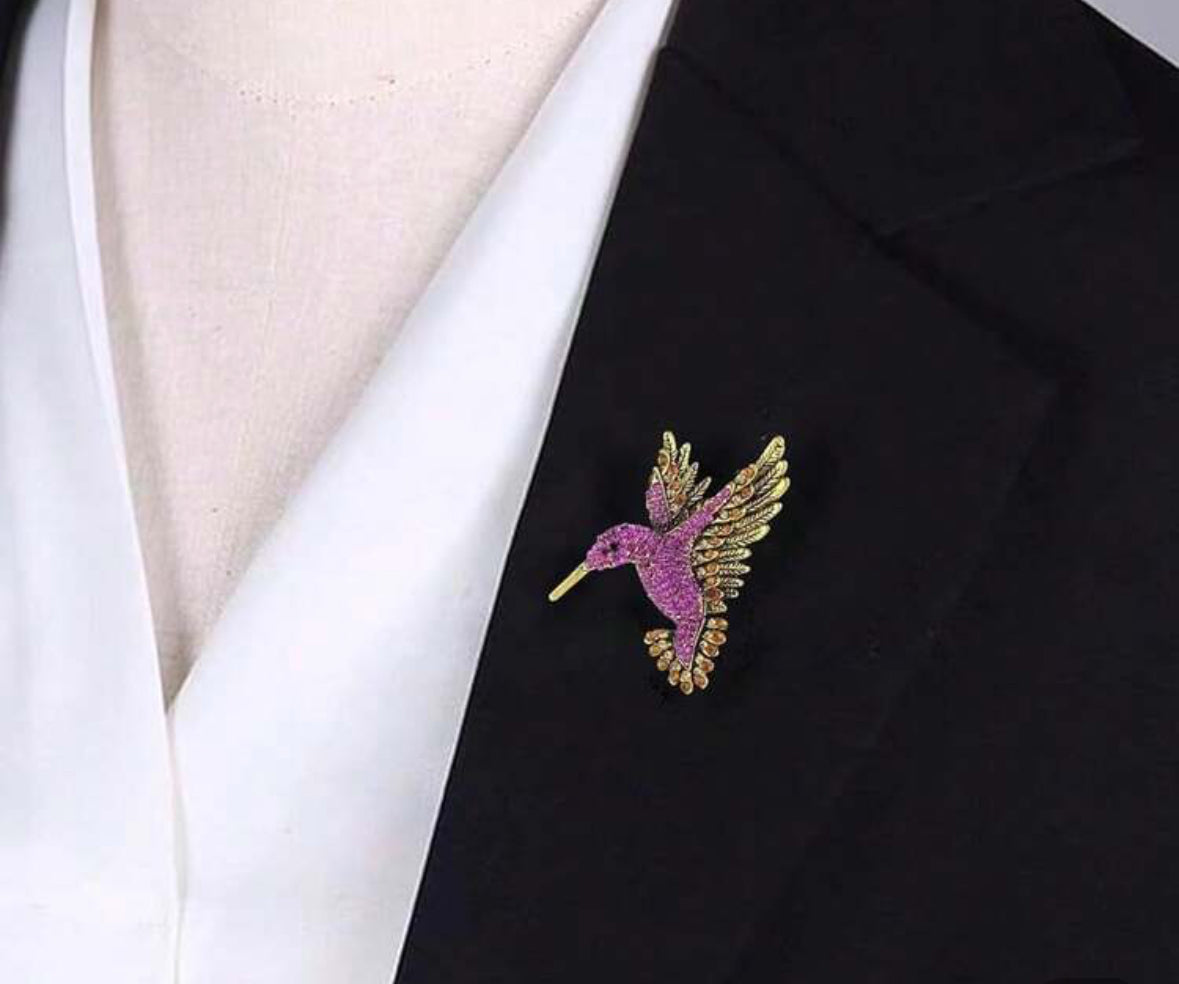 Hummingbird Brooch