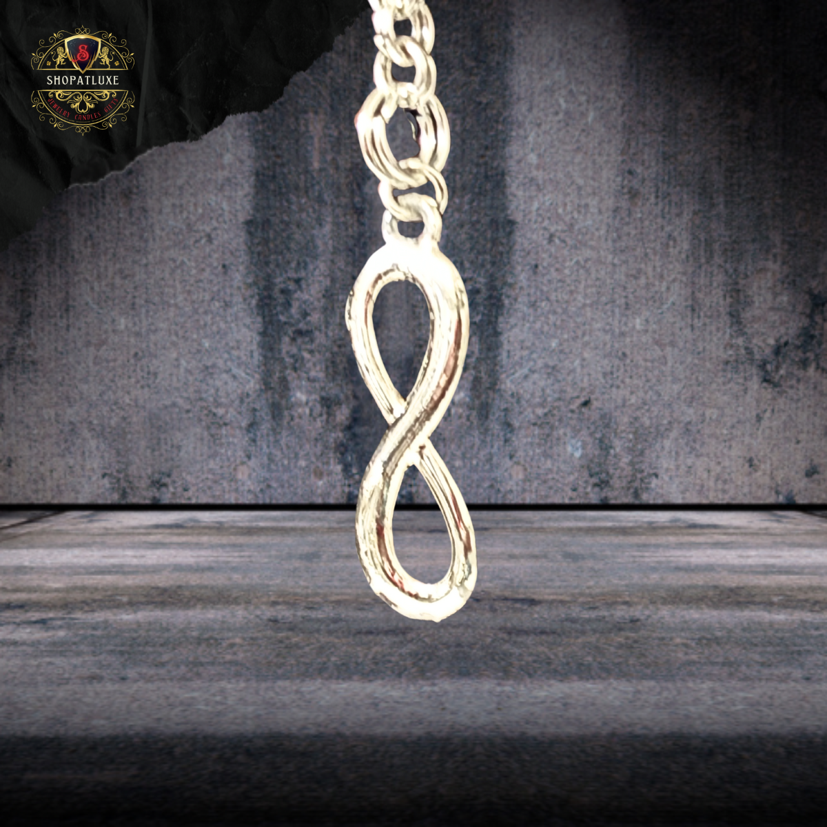 Sterling Silver Infinity Lariat Chainmail Necklace