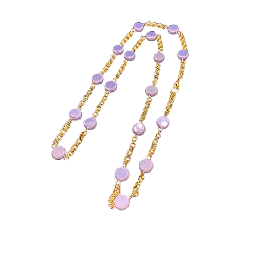 Lilac Purple Beaded Necklace