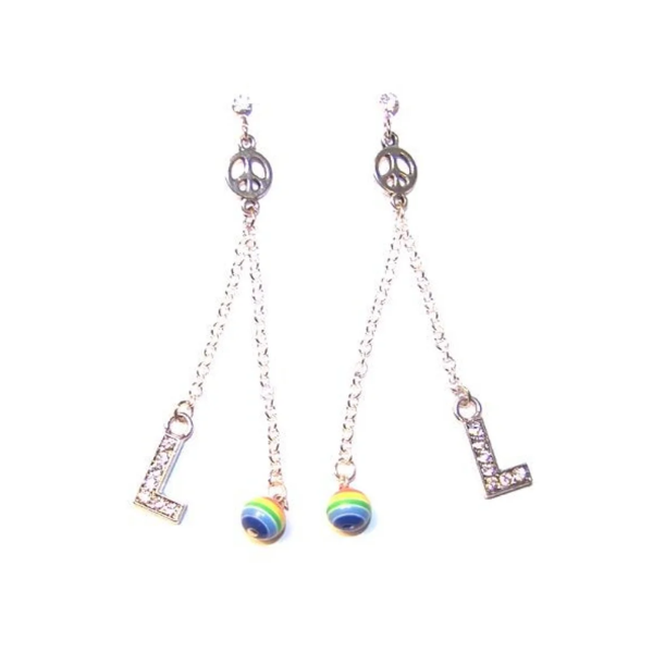 LWord Pride Rainbow Disco Ball Earrings
