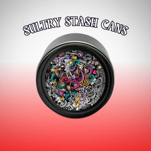 MUSIC ON BLAST Stash Tin - Round Storage Container