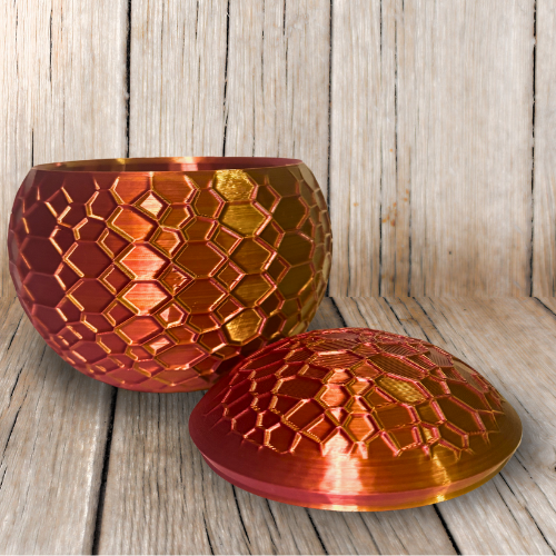 METALLIC STASH JAR WITH COVER 3D PRINT