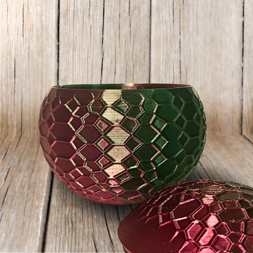 METALLIC STASH JAR WITH COVER 3D PRINT