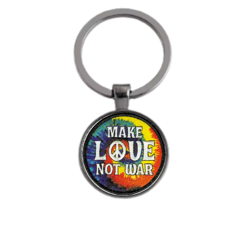 MAKE LOVE NOT WAR STYLE 2 Custom Keychain