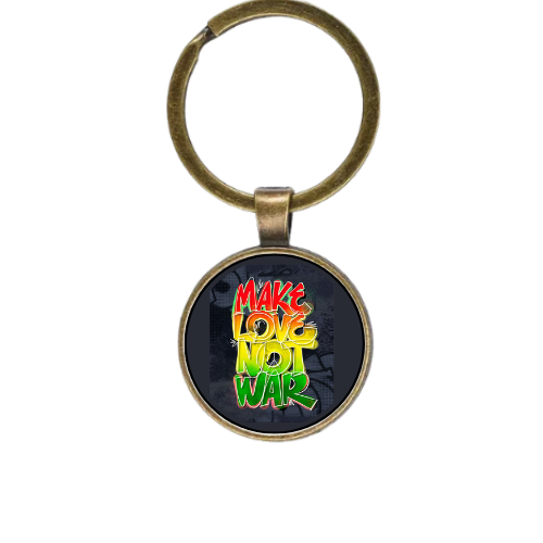 MAKE LOVE NOT WAR STYLE 1 Custom Keychain