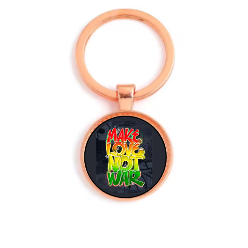 MAKE LOVE NOT WAR STYLE 1 Custom Keychain