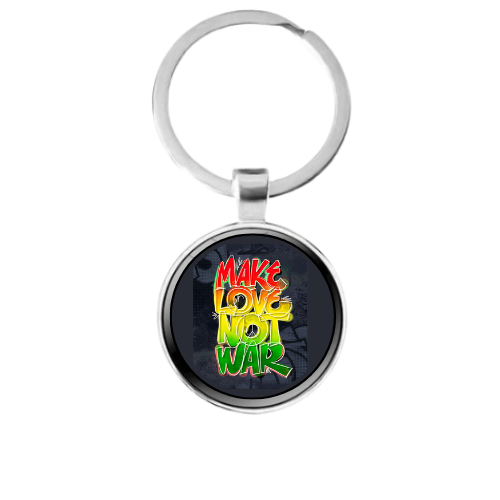 MAKE LOVE NOT WAR STYLE 1 Custom Keychain