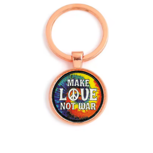 MAKE LOVE NOT WAR STYLE 2 Custom Keychain