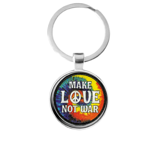 MAKE LOVE NOT WAR STYLE 2 Custom Keychain