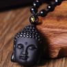 Genuine Onyx Buddha Prayer Bead Necklace