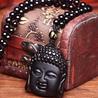 Genuine Onyx Buddha Prayer Bead Necklace
