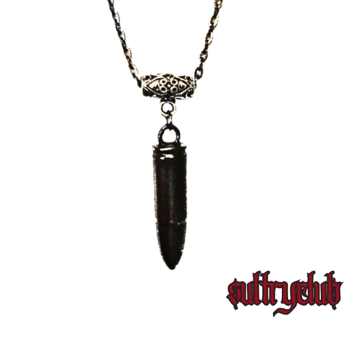 Mens Steel Bullet Necklace