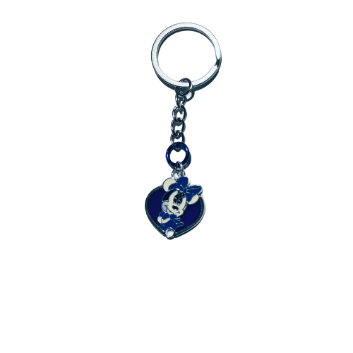 Minnie Mouse Heart Charm Keychain