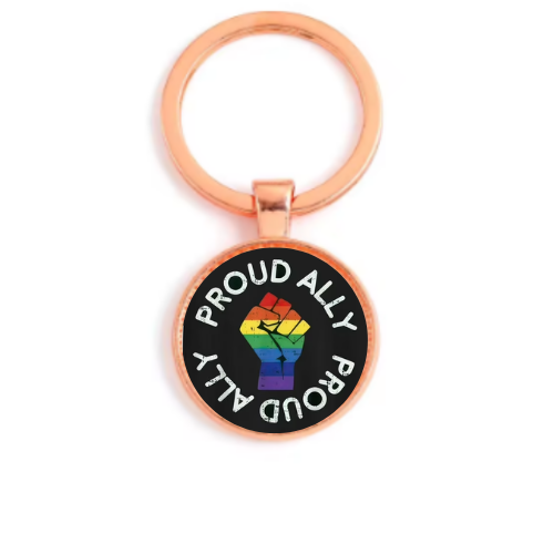 PROUD ALLY Custom Keychain