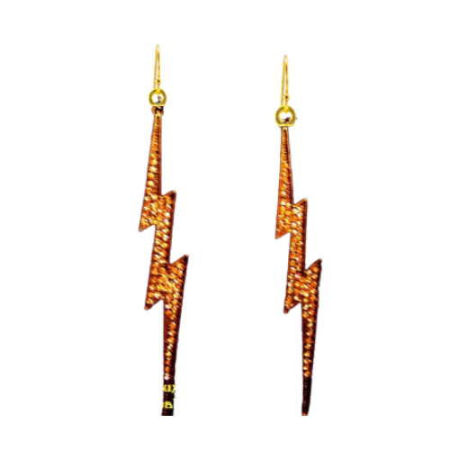 Pave Crystal Lightning Bolt Earrings