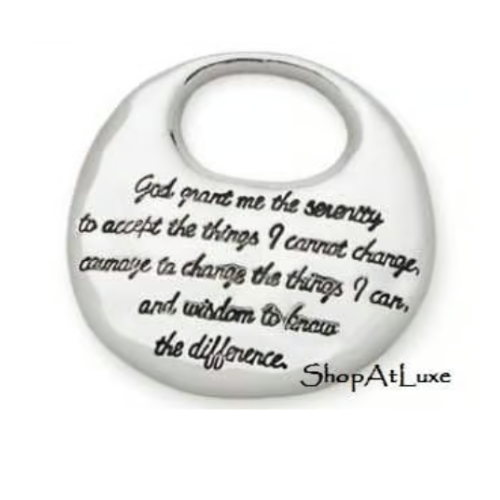 Serenity Prayer Disc Necklace