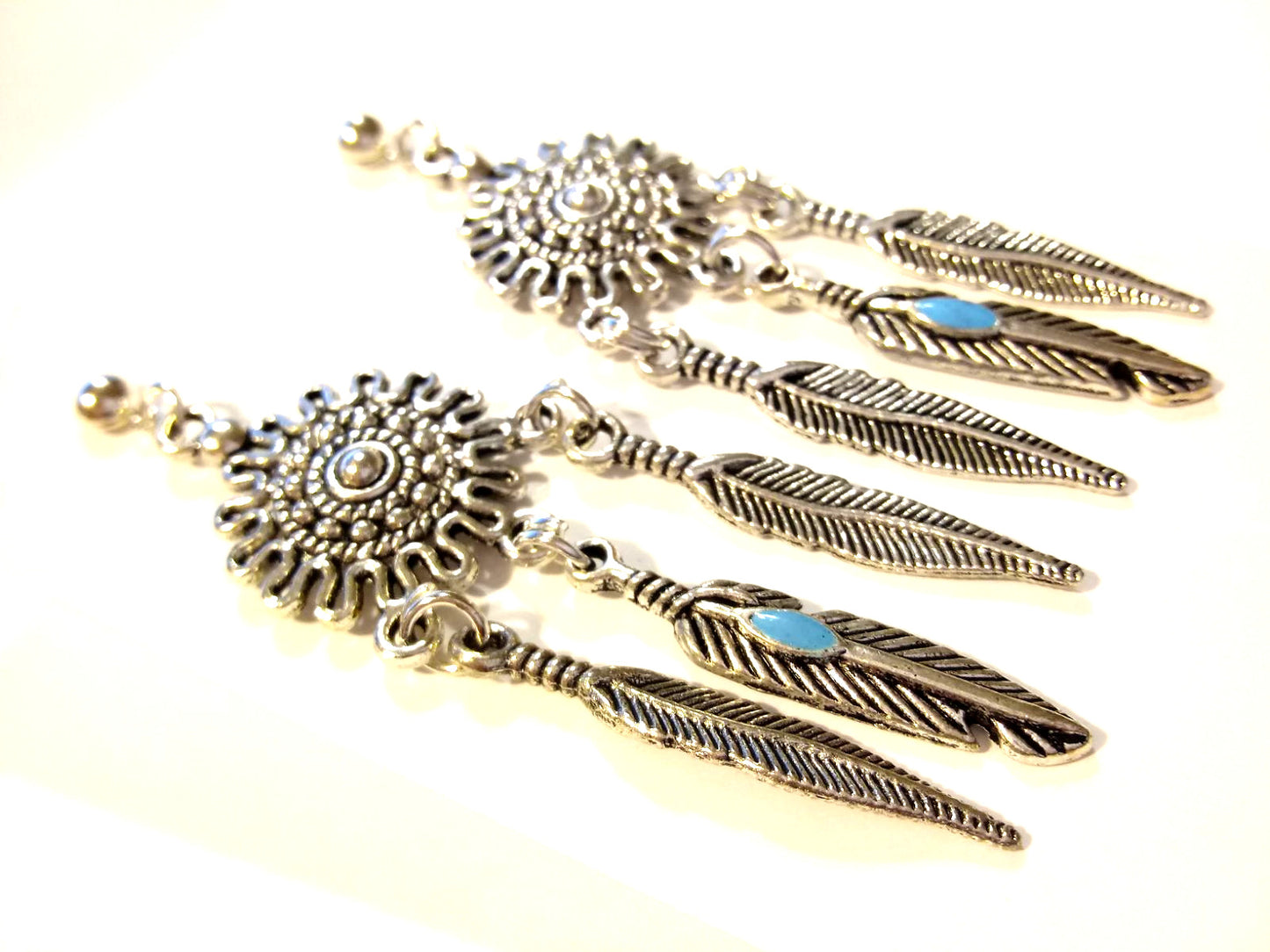 Silver Dreamcatcher Earrings