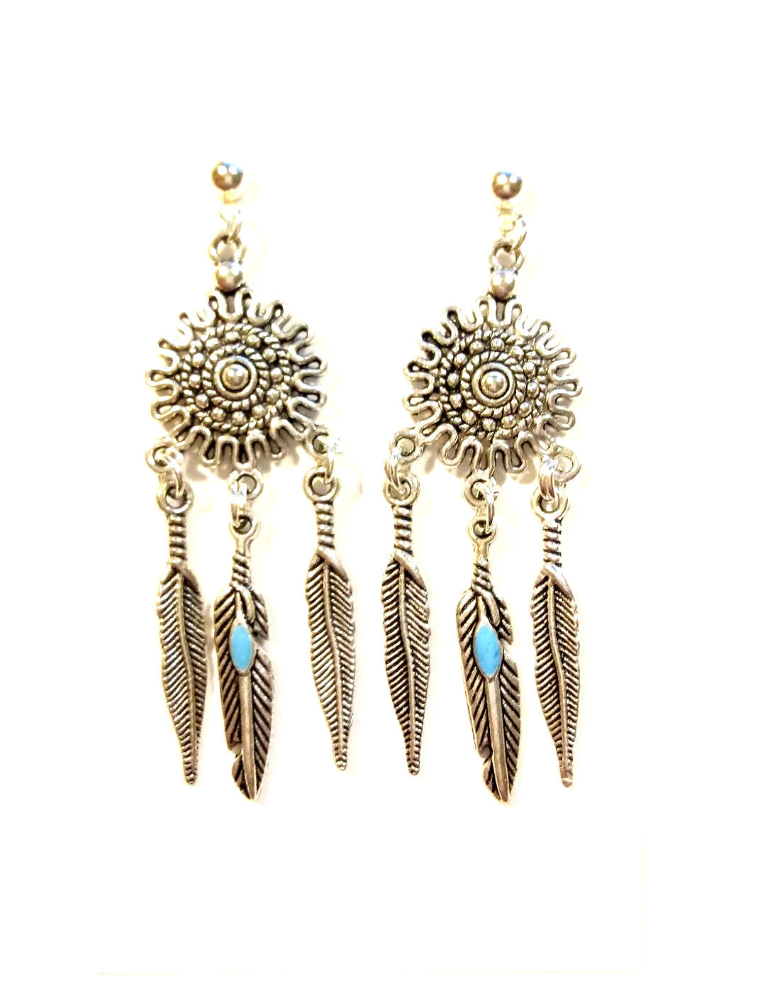 Silver Dreamcatcher Earrings