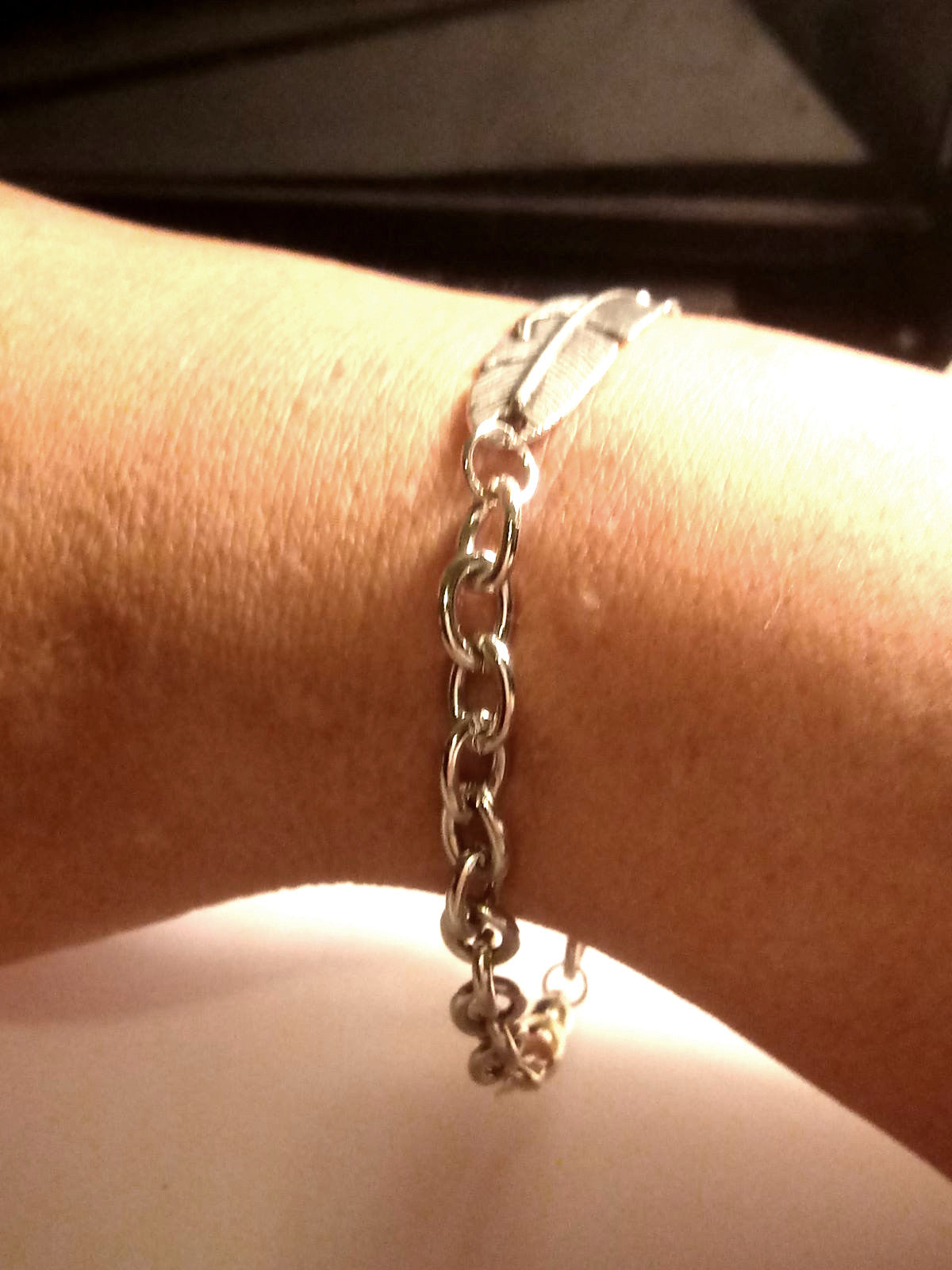 American Heritage Feather And Steel Bracelet