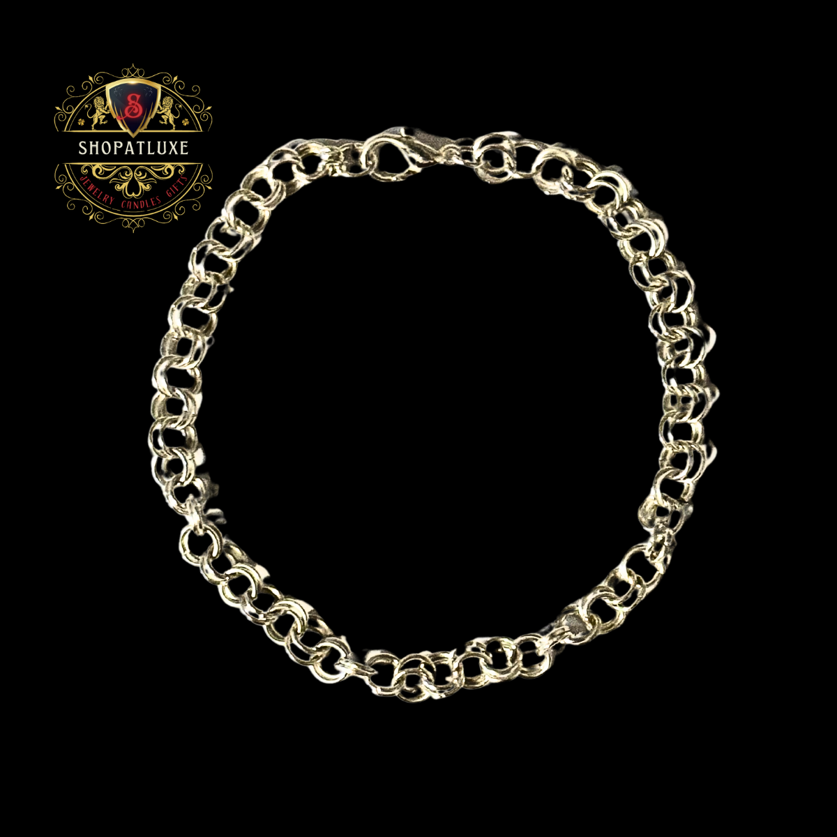 Sterling Silver Mens Hand Woven Bracelet