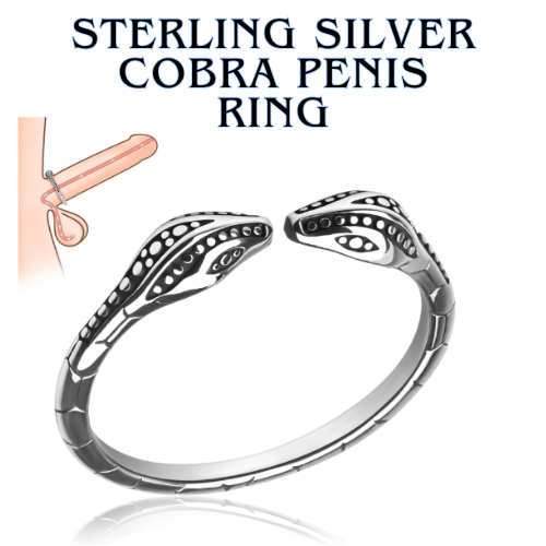 Sterling Silver Cobra Penis Ring