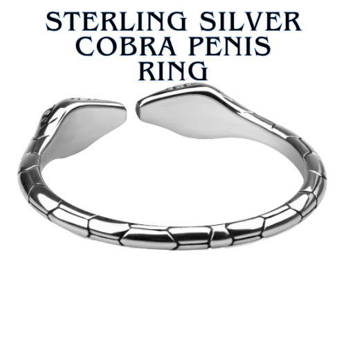 Sterling Silver Cobra Penis Ring