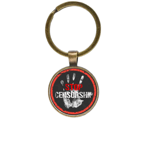 STOP CENSORSHIP Custom Keychain