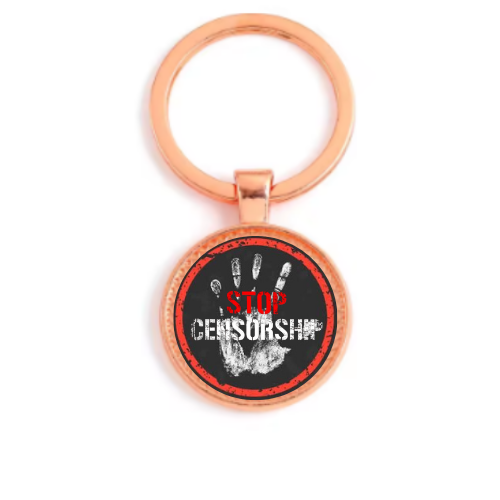 STOP CENSORSHIP Custom Keychain