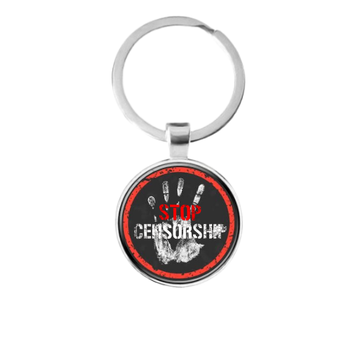 STOP CENSORSHIP Custom Keychain