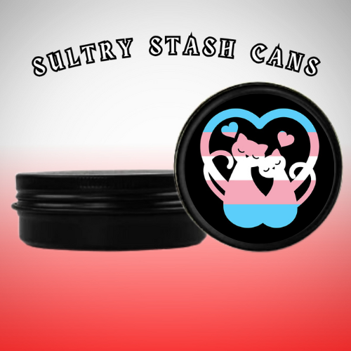 TRANS PRIDE Stash Tin - Round Storage Container (Several Styles)