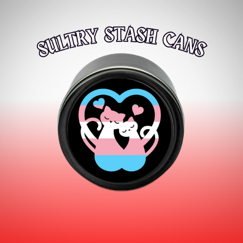 TRANS PRIDE Stash Tin - Round Storage Container (Several Styles)