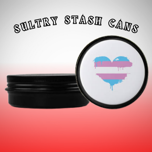TRANS PRIDE Stash Tin - Round Storage Container (Several Styles)