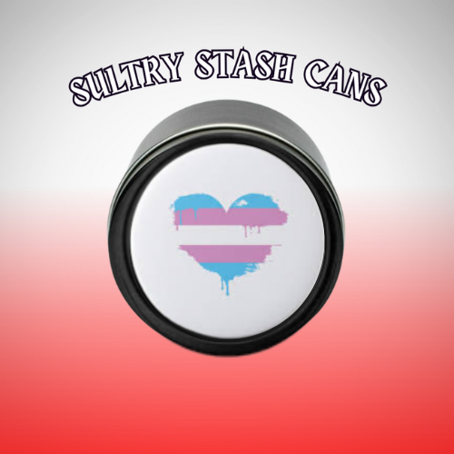 TRANS PRIDE Stash Tin - Round Storage Container (Several Styles)