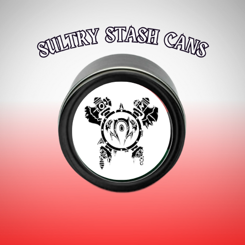 TURTLE GRAPHIC Stash Tin - Round Storage Container