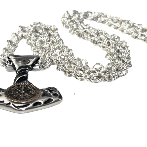 Viking Thor's Hammer With Mens Heavy Chain