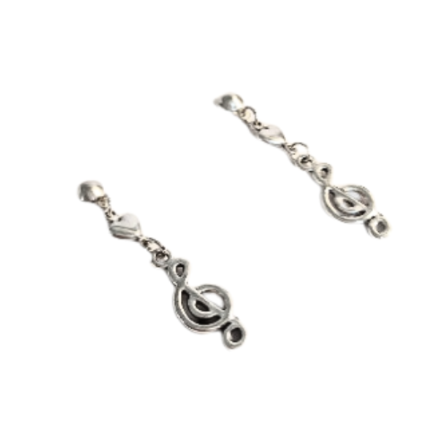 TREBLE CLEF CHARM EARRLINGS