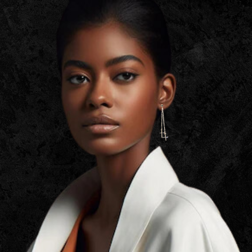 Twin Cross And Chains Earrings