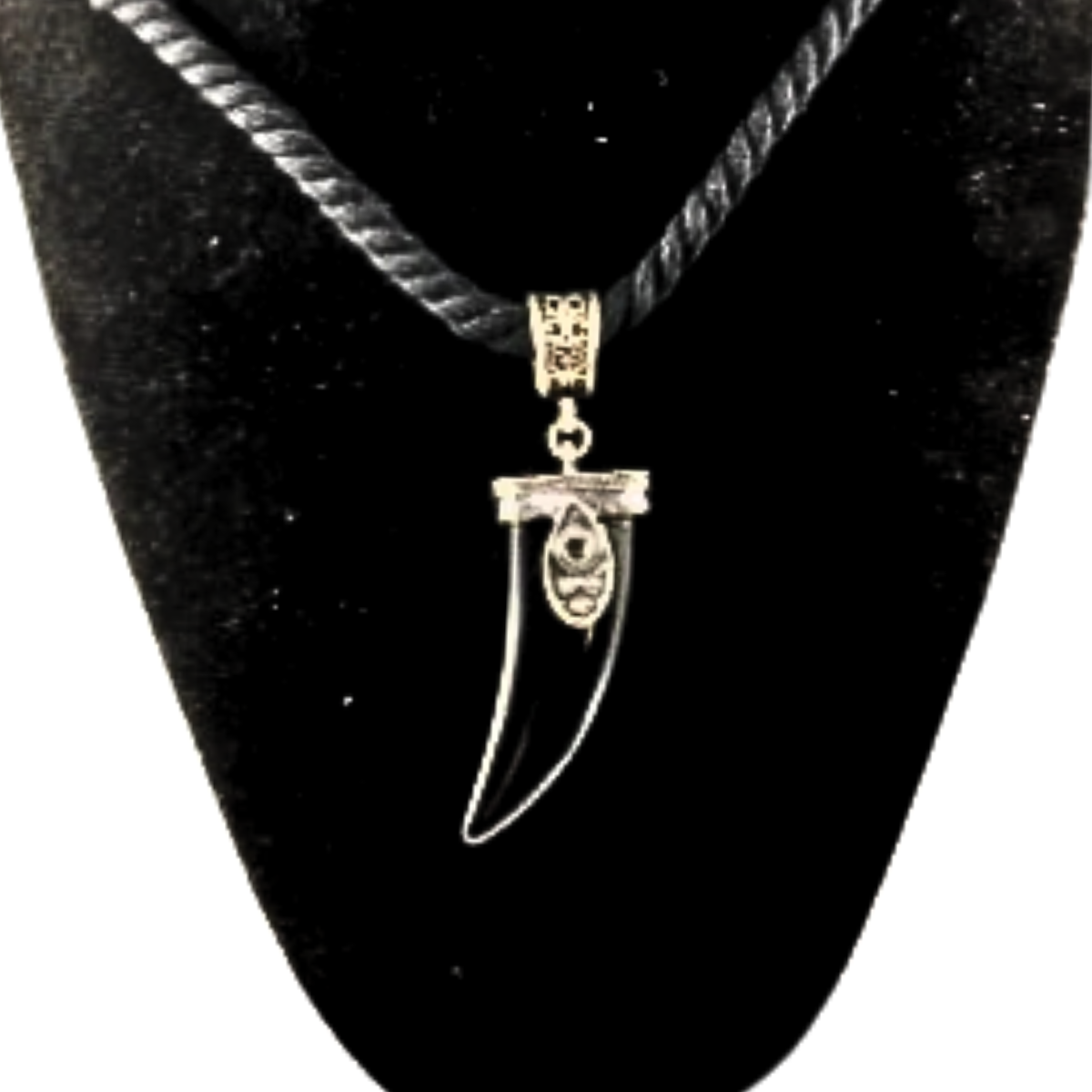 Twisted Textile Wolf's Tooth Necklace