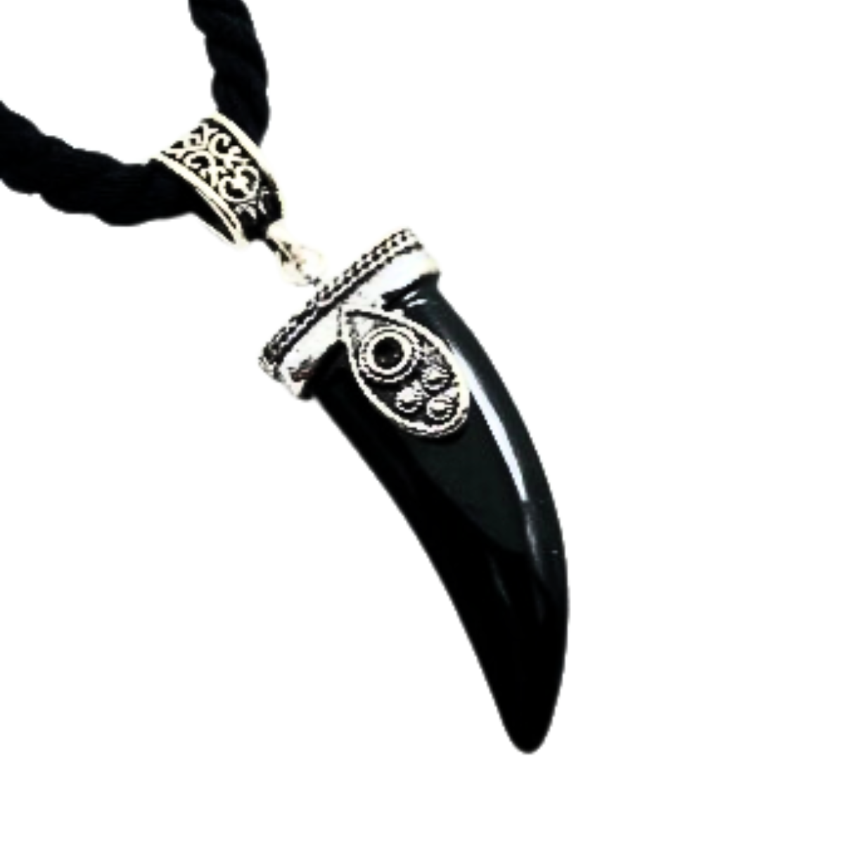 Twisted Textile Wolf's Tooth Necklace