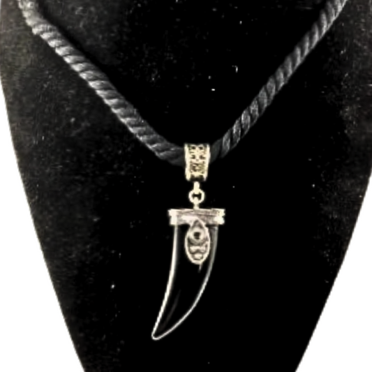 Twisted Textile Wolf's Tooth Necklace