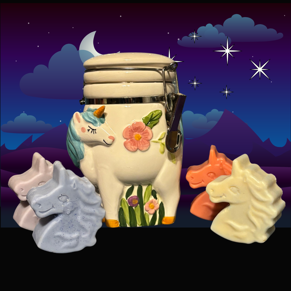 Whimsy Unicorn Jar With Jumbo Wax Melts