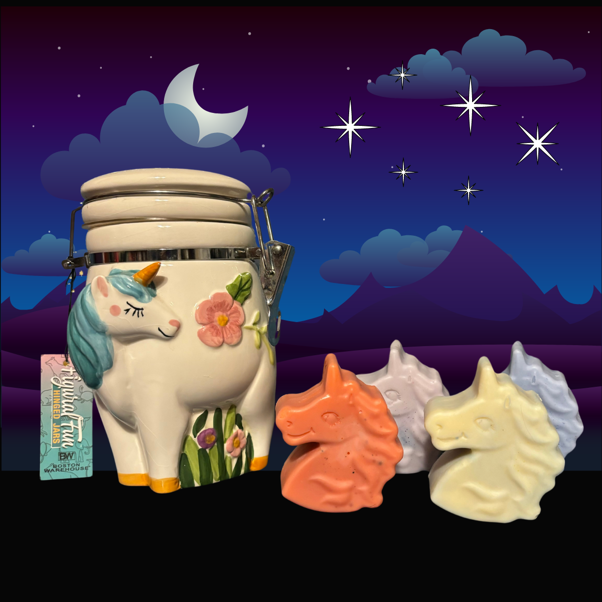Whimsy Unicorn Jar With Jumbo Wax Melts