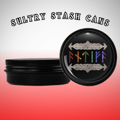 VIKING RUNES Stash Tin - Round Storage Container